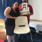 Maibritt, Ole, Anders, Stig & Kris- 6 stk spisebordsstole samt bestik