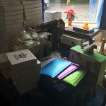 Gavebordet efter udpakning af gaver