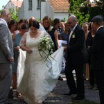 På vej til reception