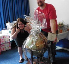 Mikala, Christian, Ida og Matias- Barglobus